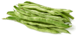 Stangenbohnen geschnitten