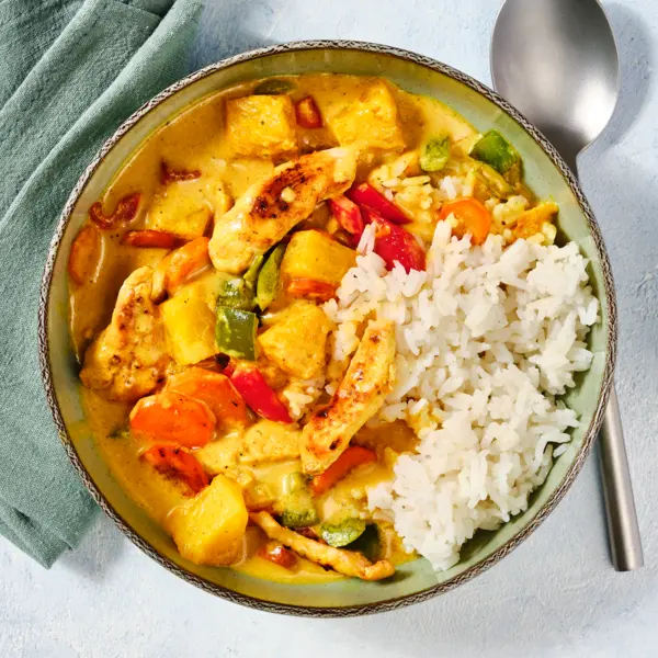 Fruchtig-süßes Hähnchencurry