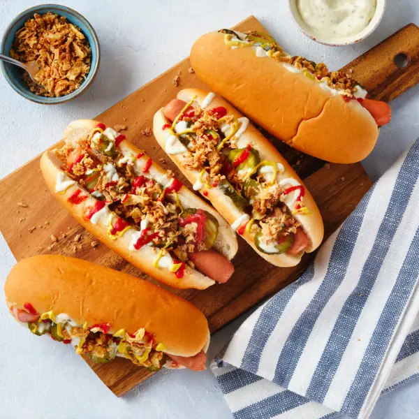 Einfache Hotdogs