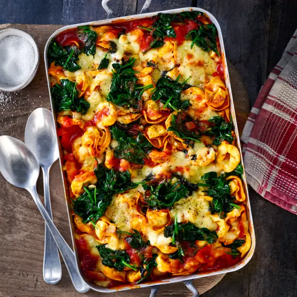 Tortellini-Spinat-Auflauf