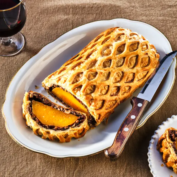 Kürbis Wellington mit Walnüssen und Cranberries