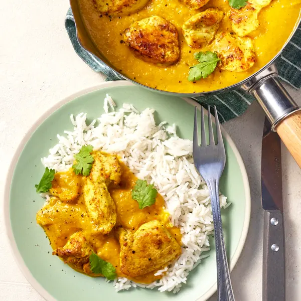 Hähnchencurry mit verstecktem Gemüse