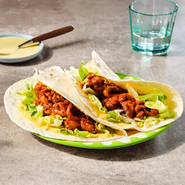 Chicken-Masala-Wraps mit süßer Mayo