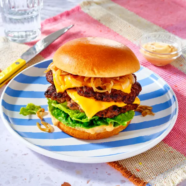 Smashed Burger vom Grill