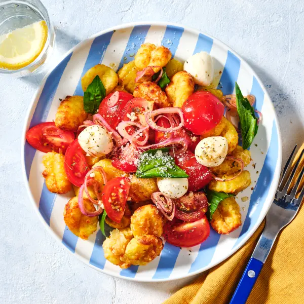 Crispy Gnocchi Bruschetta Style