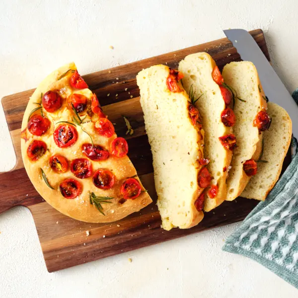 Einfache Tomaten-Foccacia aus dem Airfryer