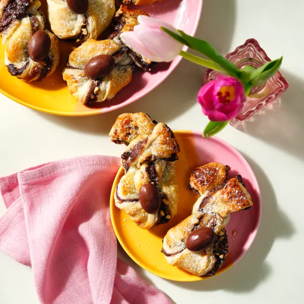 Süße Blätterteig-Hasen