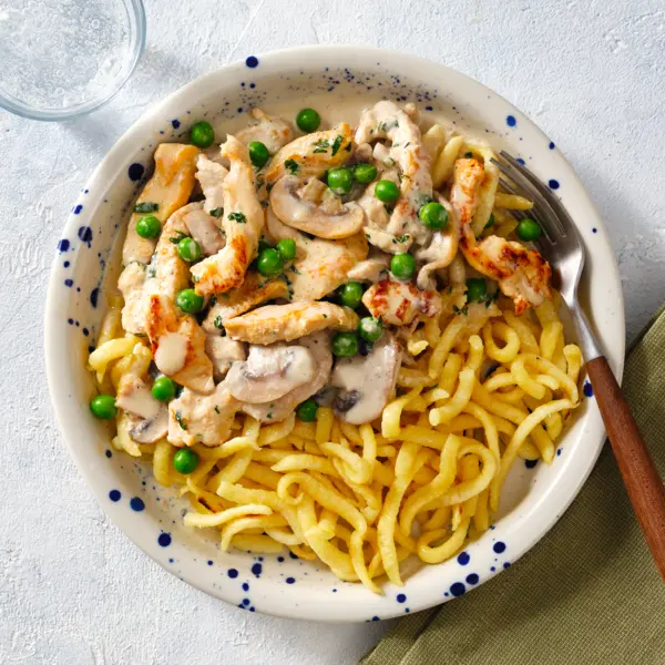 Hähnchengeschnetzeltes mit Spätzle