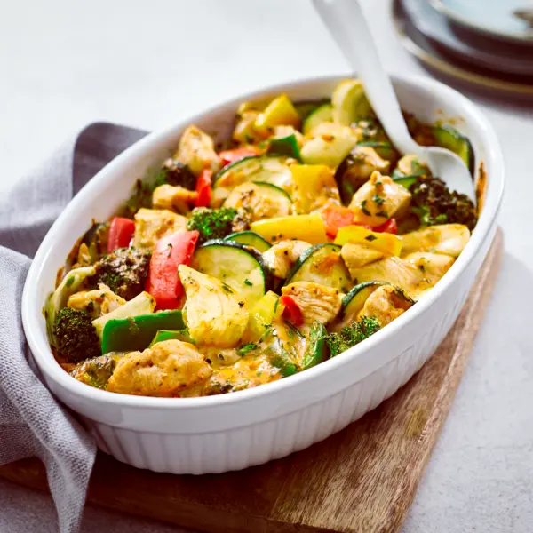 Gemüse-Hähnchen-Auflauf