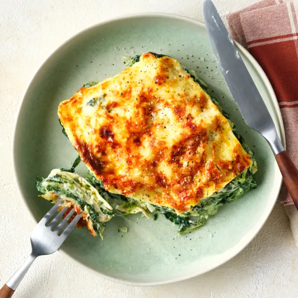 Spinat-Ricotta-Lasagne aus dem Airfryer