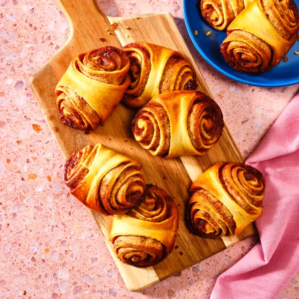 Einfache Franzbrötchen