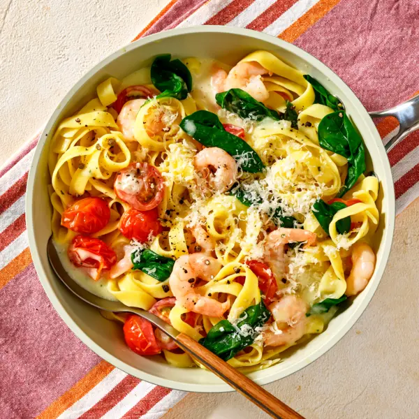 One-Pot Pasta Scampi e Spinaci