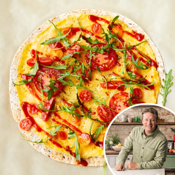 Omelett-Wrap mit Tomatensalat