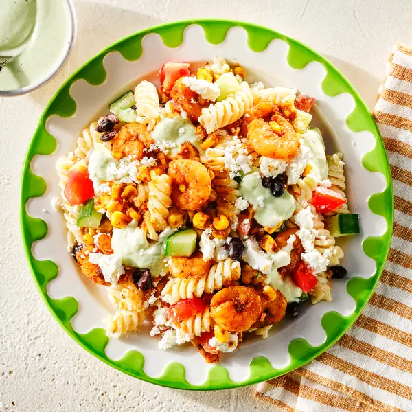 Tex-Mex-Nudelsalat mit Garnelen