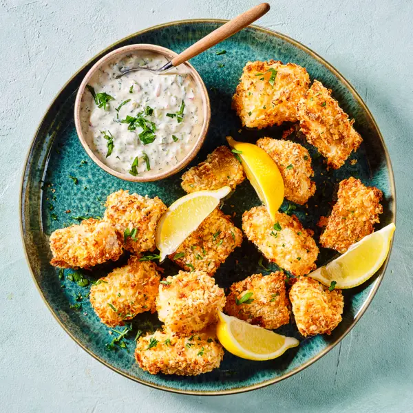 Knuspriger Fisch aus dem Airfryer mit Remoulade