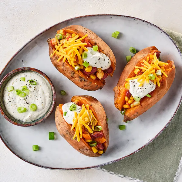 Gefüllte Süßkartoffeln