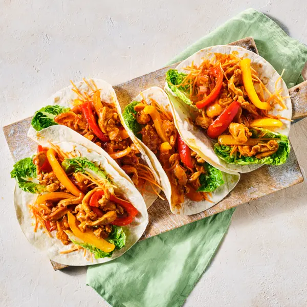 Würzige Hähnchen-Wraps