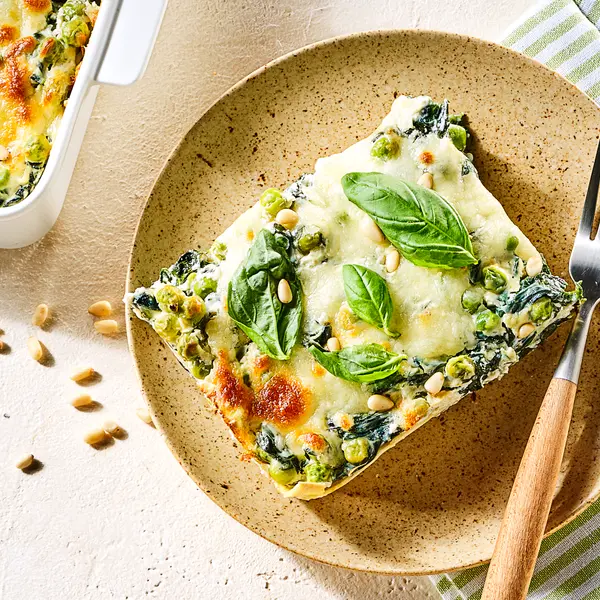 Grüne Gemüse-Lasagne