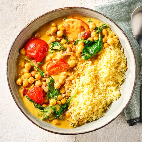 Kichererbsen-Curry mit Couscous