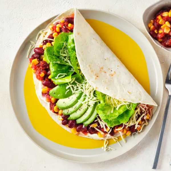 Vegetarische Wraps mit Avocado