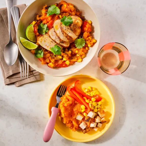 Tex-Mex-Hähnchen mit Süßkartoffelpüree