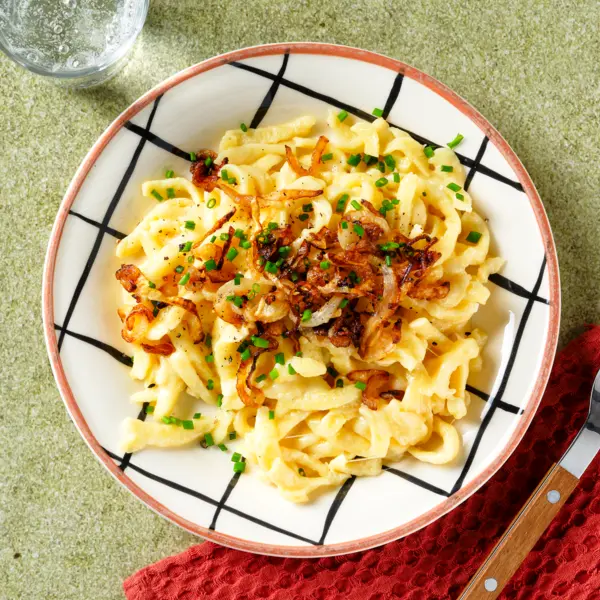 Käsespätzle mit Röstzwiebeln