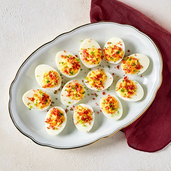 Gefüllte Eier mit Bacon