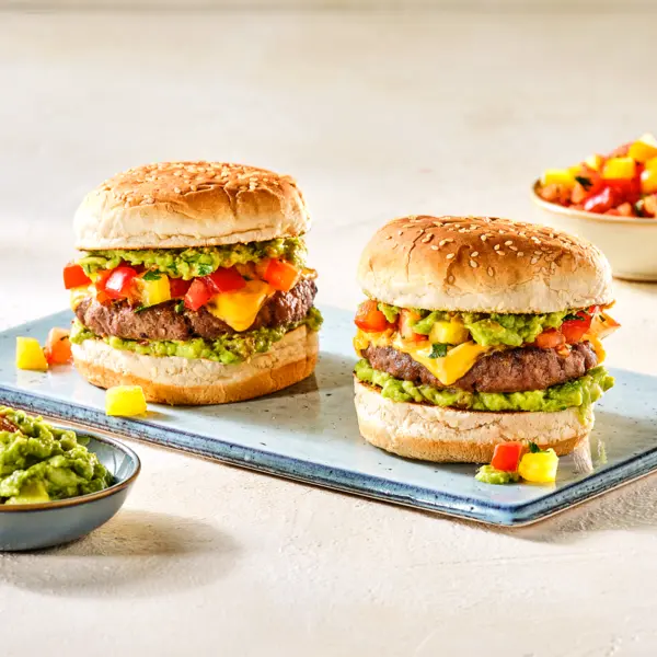 Tex-Mex-Burger mit Guacamole