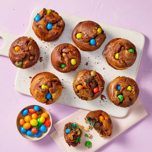 Bunte M&M's Muffins
