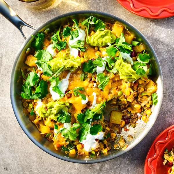 Tex-Mex-Pfanne mit Hackfleisch und Kartoffeln