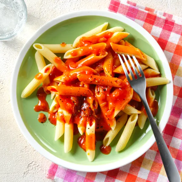 Nudeln mit Tomatensoße nach DDR Art