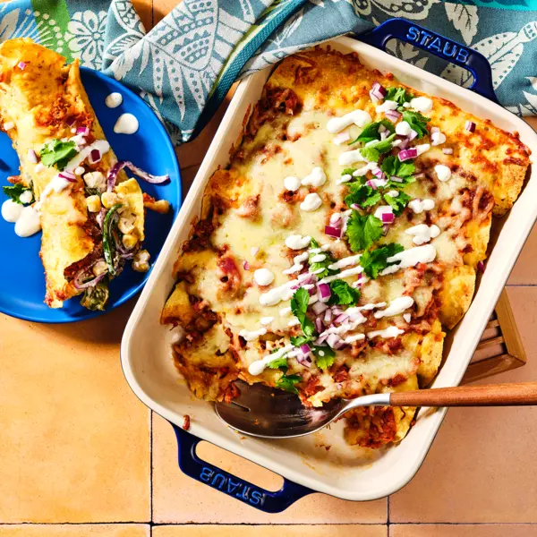 Pulled Chicken-Enchiladas