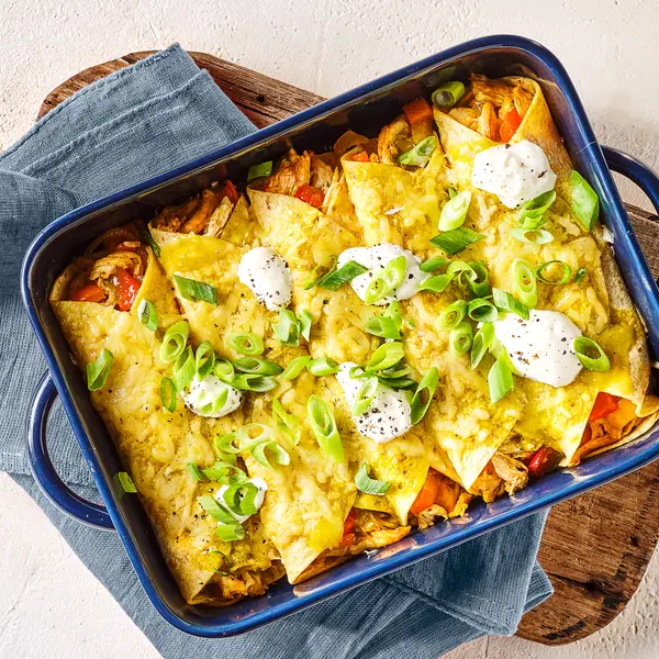 Enchiladas mit würziger Sauce
