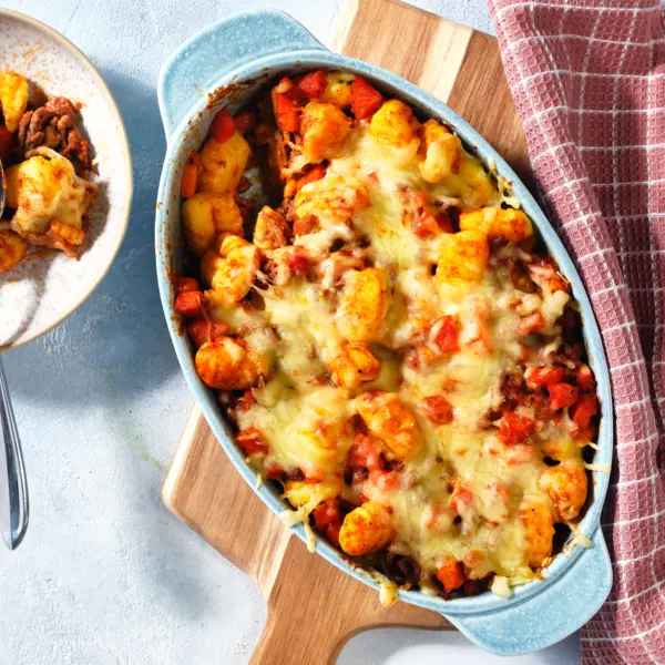 Überbackene Gnocchi Bolognese