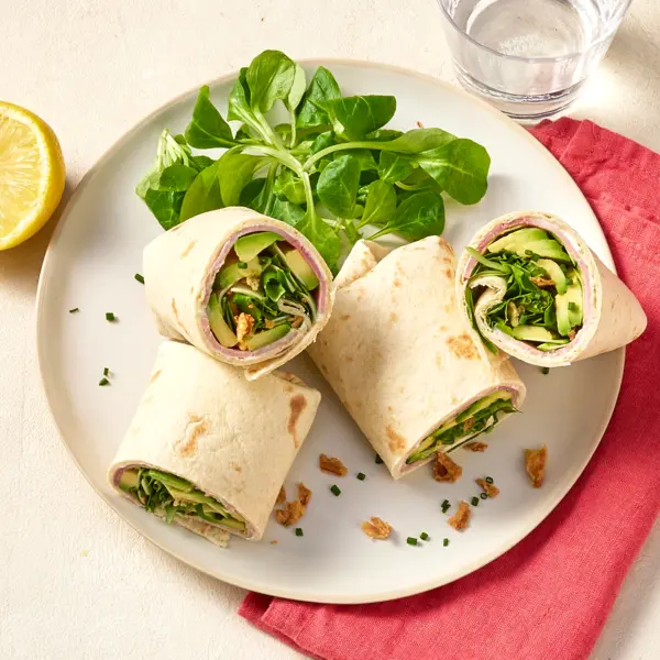 Schnelle Schinken-Wraps mit Frischkäse