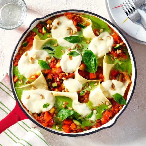 Vegetarische Pfannenlasagne