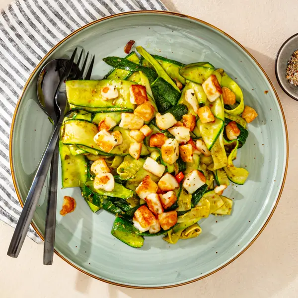 Zoodles mit Halloumi
