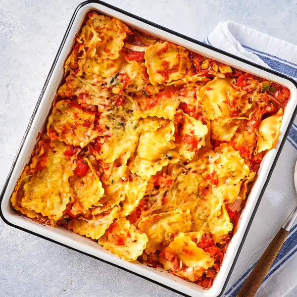 Mediterraner Ravioliauflauf