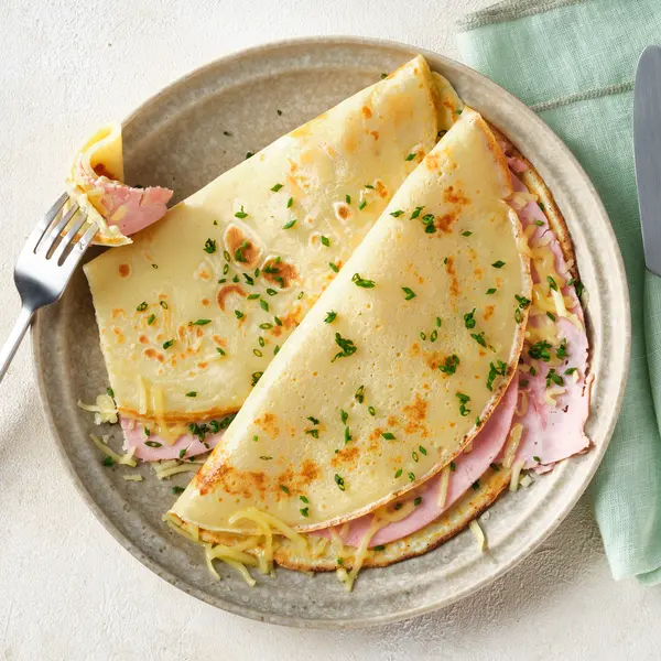 Käse-Schinken-Pfannkuchen