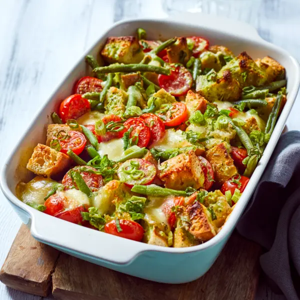 Mediterraner Ciabatta-Auflauf