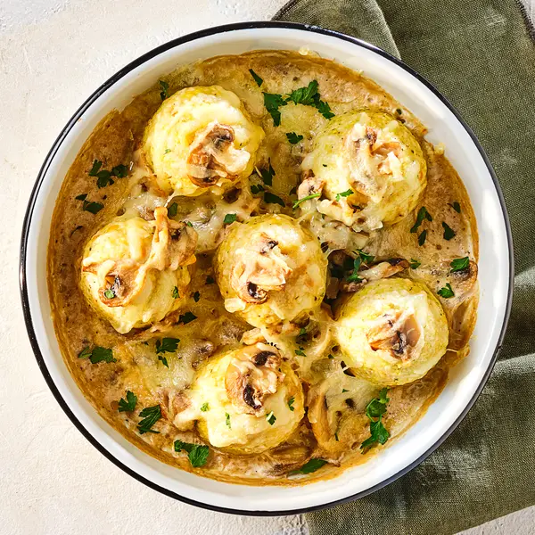 Gratinierte Semmelknödel