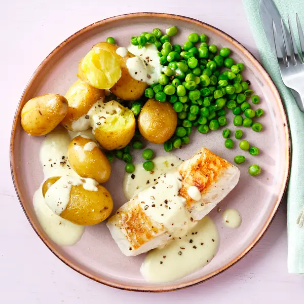 Kabeljau in Senfsoße