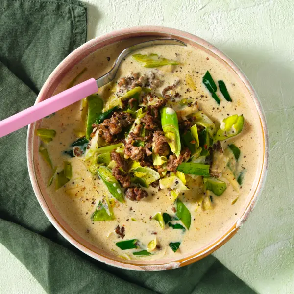 Käse-Lauch-Suppe