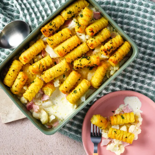 Blumenkohl-Kroketten-Auflauf