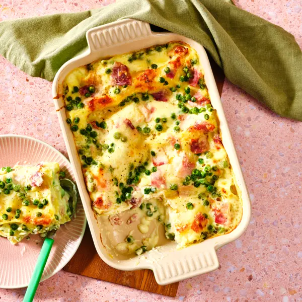 Schinken-Erbsen-Lasagne