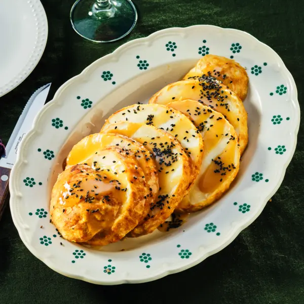 Gegarter Sellerie mit Miso-Sesam-Marinade