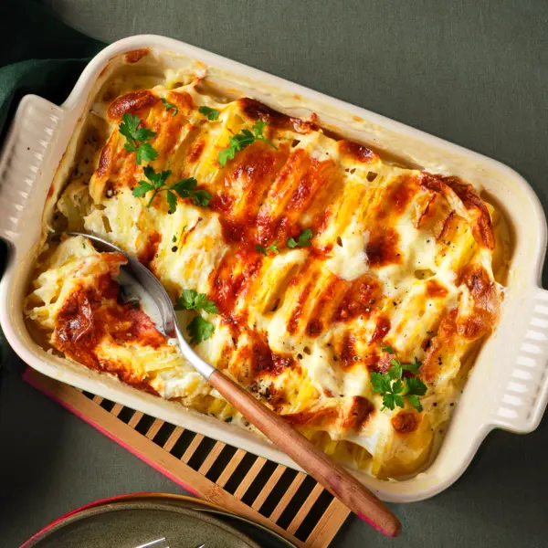 Kartoffel-Kohlrabi-Gratin