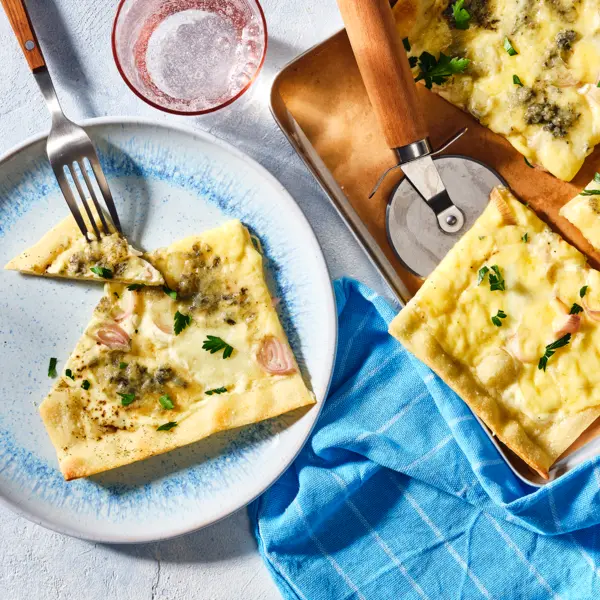 4-Käse-Flammkuchen
