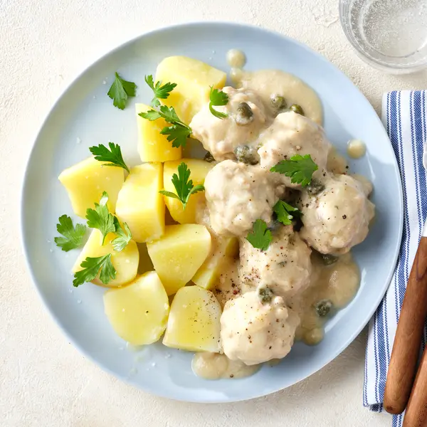 Königsberger Klopse mit Salzkartoffeln