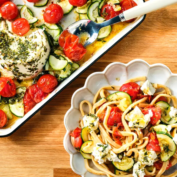 Tagliatelle mit gebackenem Ricotta